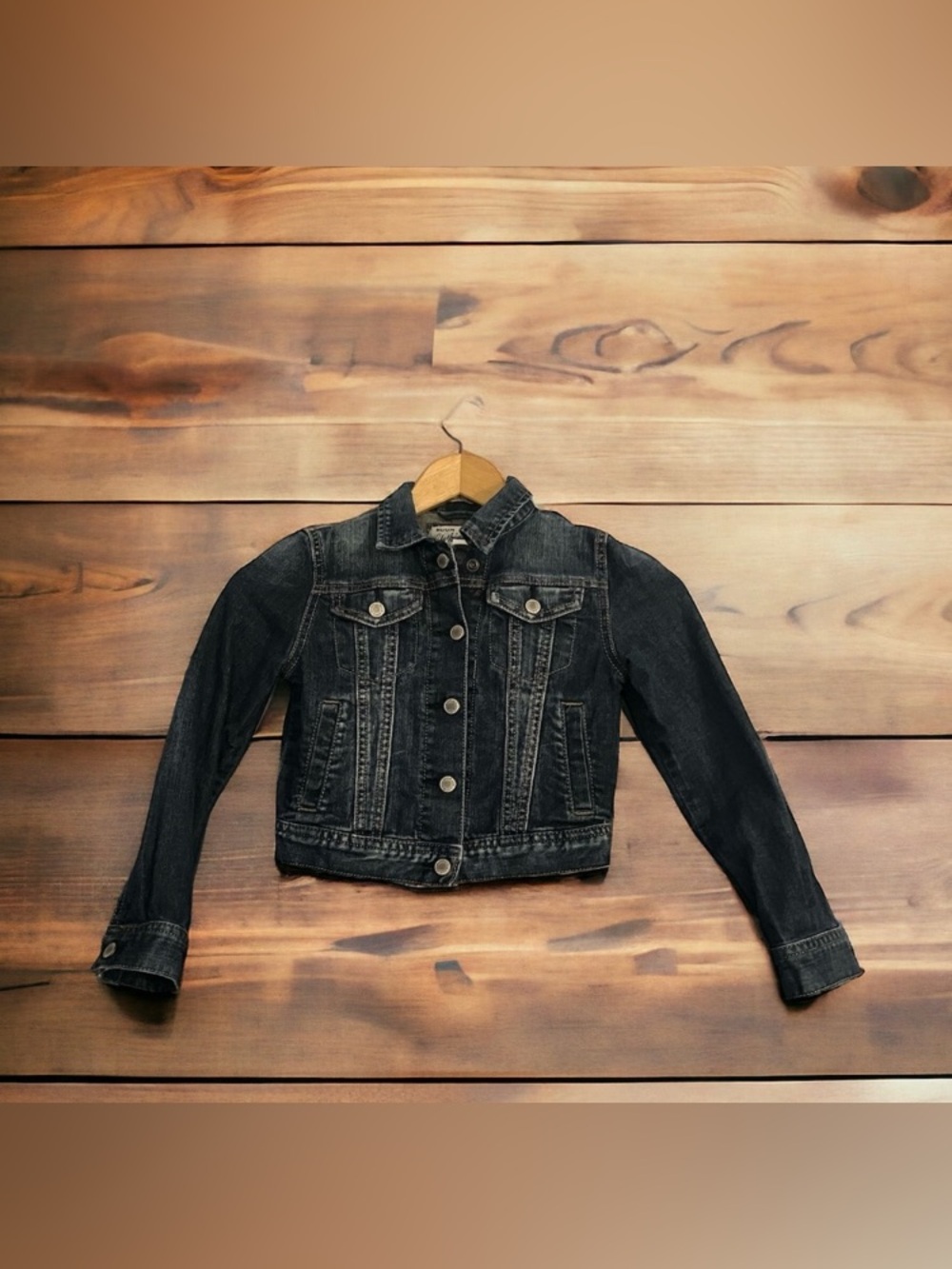 RUUM Denim Jean Jacket Kids Size XS 5-6 Trendy Classic Pockets Festival Fun
